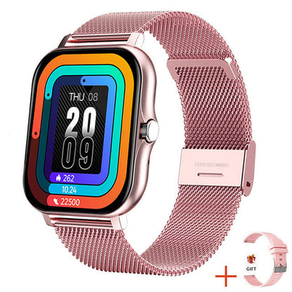 Montre connectée pour femme à bracelet en maille
