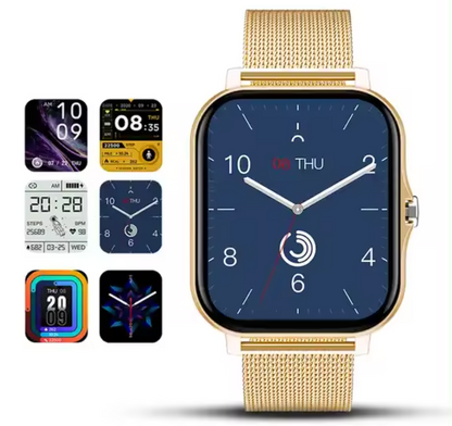 Montre connectée pour femme à bracelet en maille