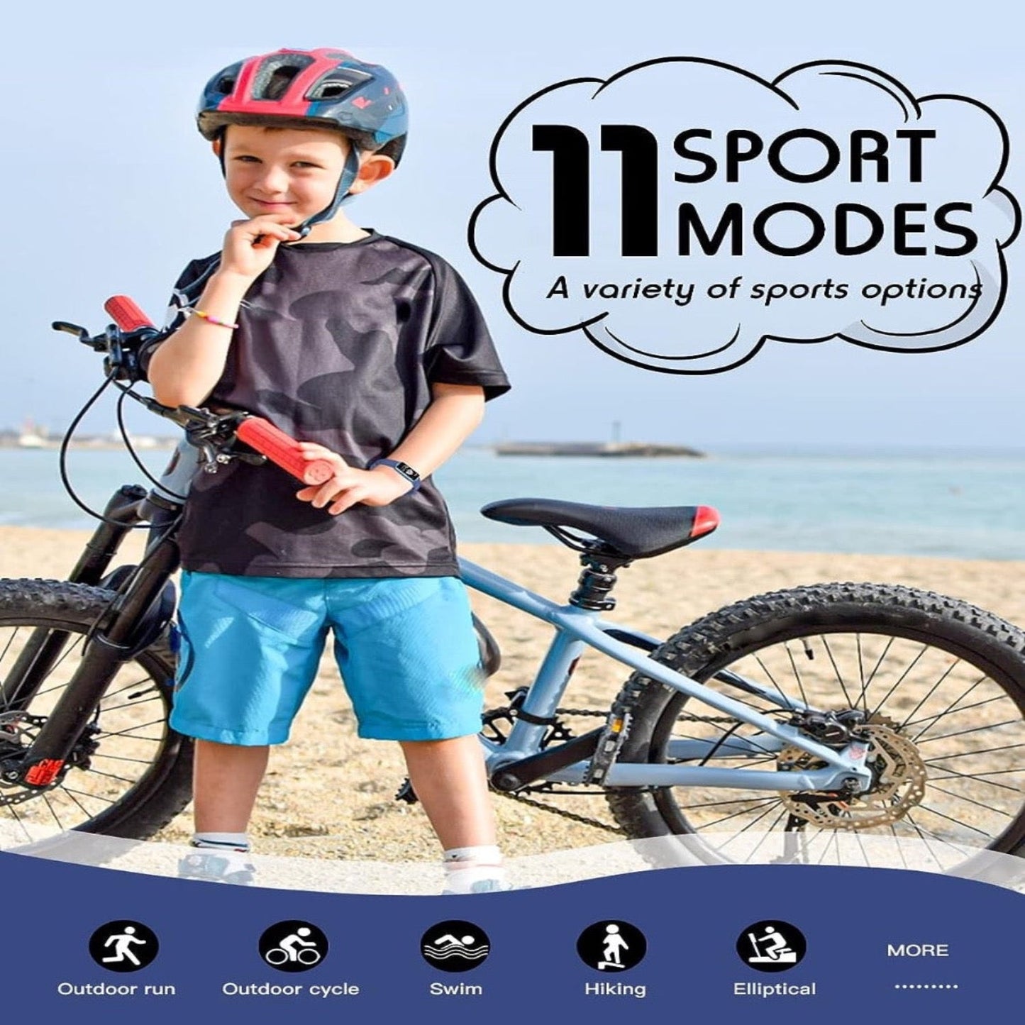 Montre d’activité pour enfants – montre connectée fitness avec GPS et cardiofréquencemètre