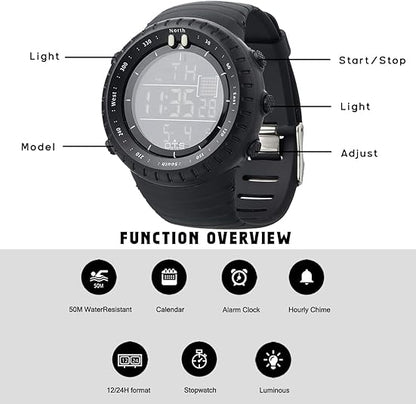 Montre de sport digitale étanche pour homme