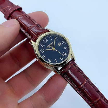 Montre femme élégante - cadran carré avec bracelet en similicuir | cadeau parfait pour elle