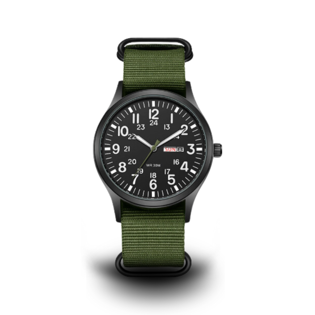 Montre homme à bracelet en nylon d’inspiration militaire