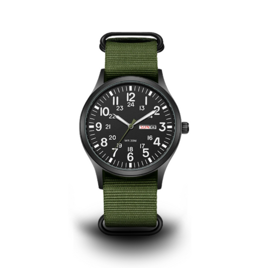Montre homme à bracelet en nylon d’inspiration militaire