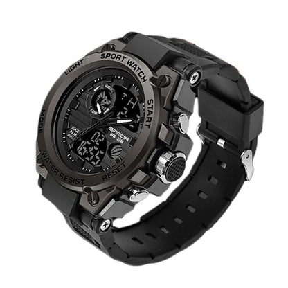 Montre militaire pour homme à affichage analogique-numérique avec fonctionnalités