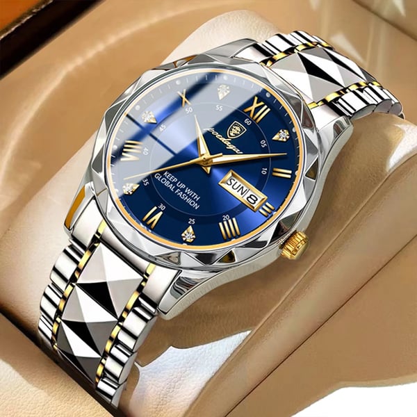 Montre pour homme résistante à l’eau avec aiguilles luminescentes