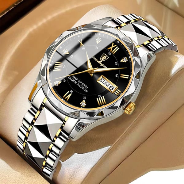 Montre pour homme résistante à l’eau avec aiguilles luminescentes