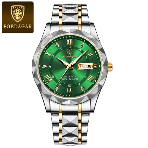 Montre pour homme résistante à l’eau avec aiguilles luminescentes