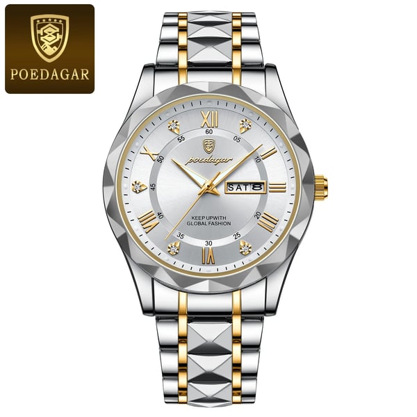 Montre pour homme résistante à l’eau avec aiguilles luminescentes
