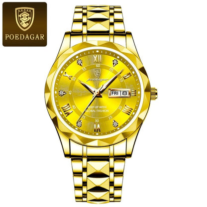 Montre pour homme résistante à l’eau avec aiguilles luminescentes