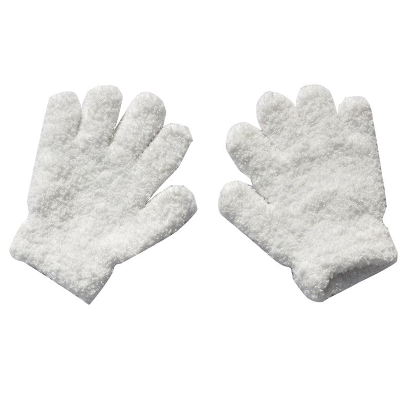 Moufles d’hiver pour enfants en polaire pelucheuse épaisse