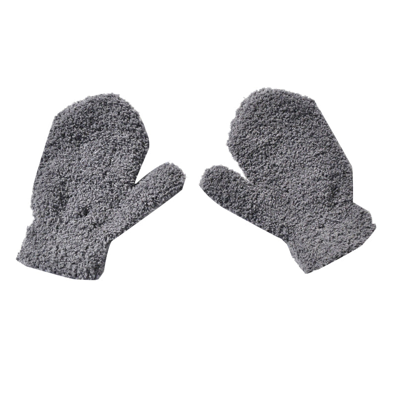 Moufles d’hiver pour enfants en polaire pelucheuse épaisse