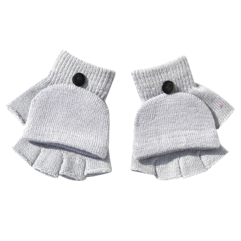 Moufles d’hiver pour enfants en polaire pelucheuse épaisse