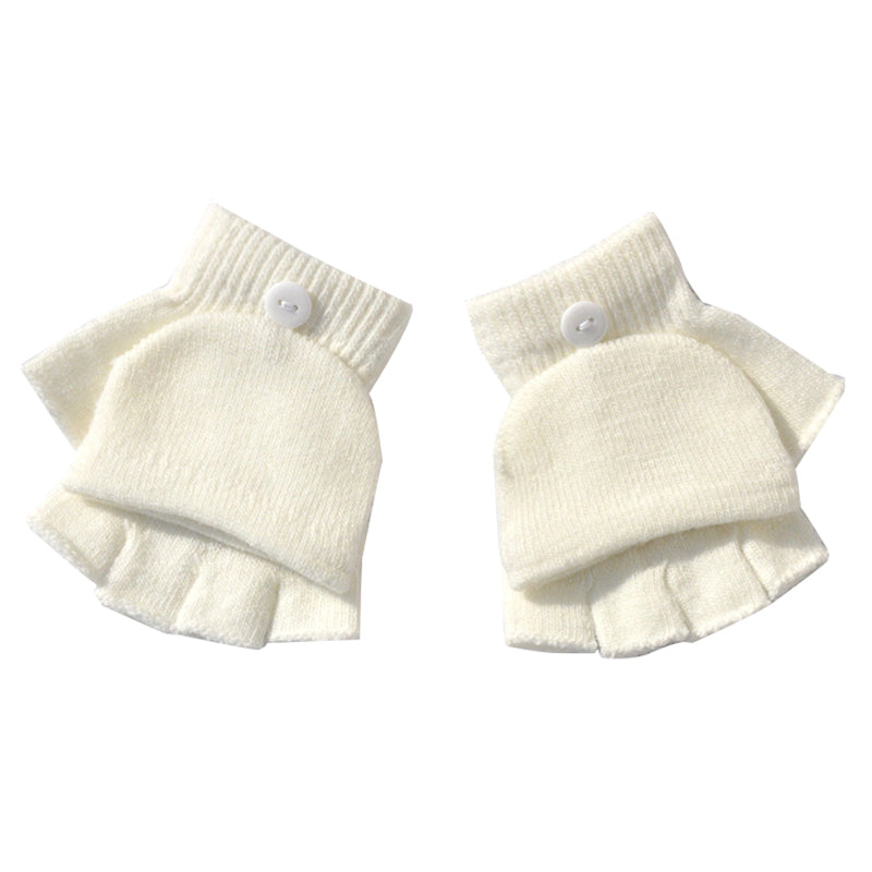 Moufles d’hiver pour enfants en polaire pelucheuse épaisse