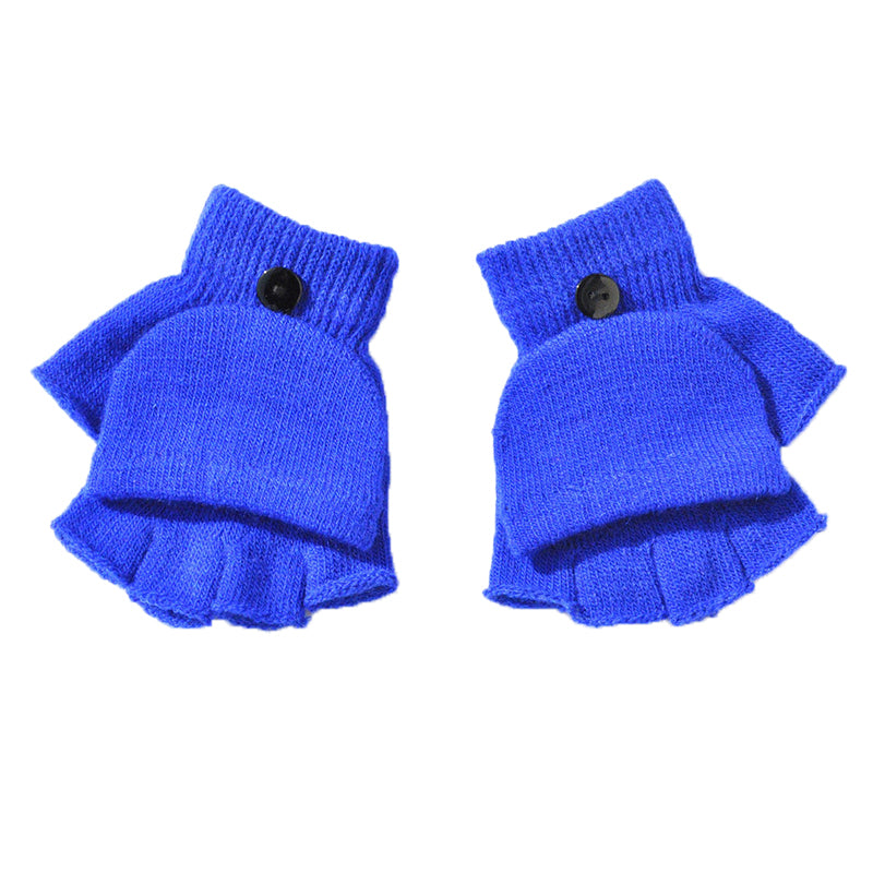 Moufles d’hiver pour enfants en polaire pelucheuse épaisse