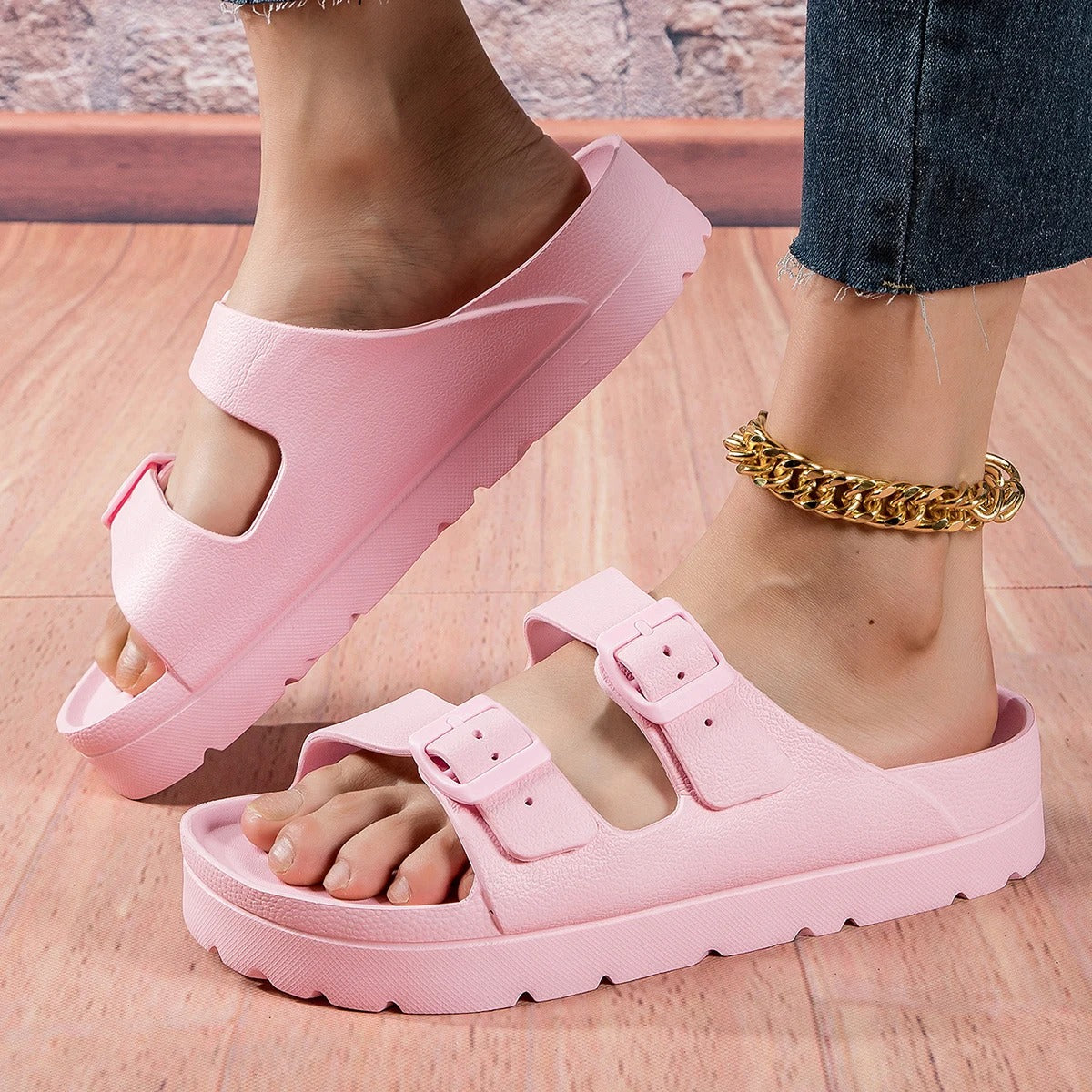 Mules à semelle épaisse à amorti (femme)