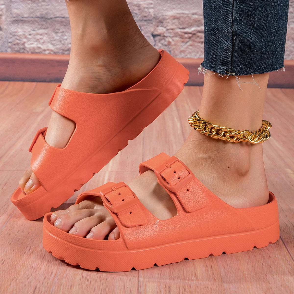 Mules à semelle épaisse à amorti (femme)