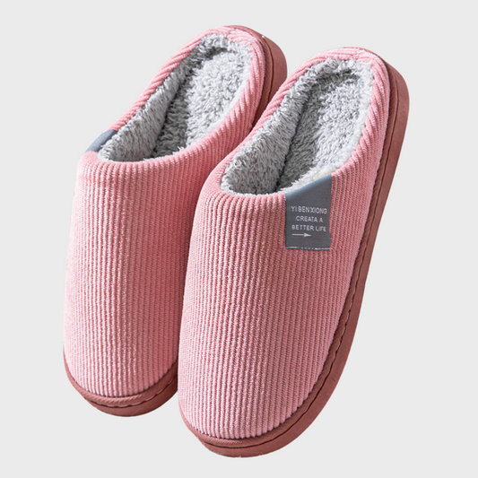 Mules femme en velours côtelé