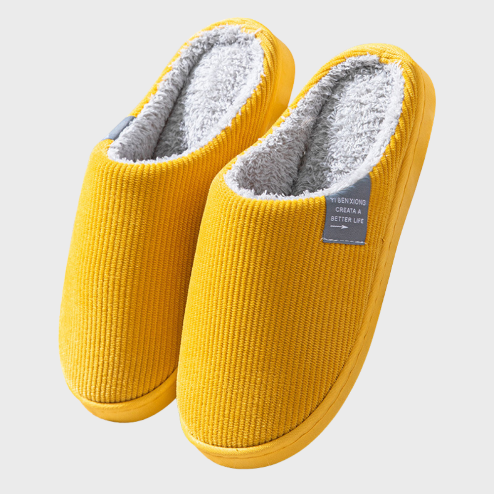 Mules femme en velours côtelé