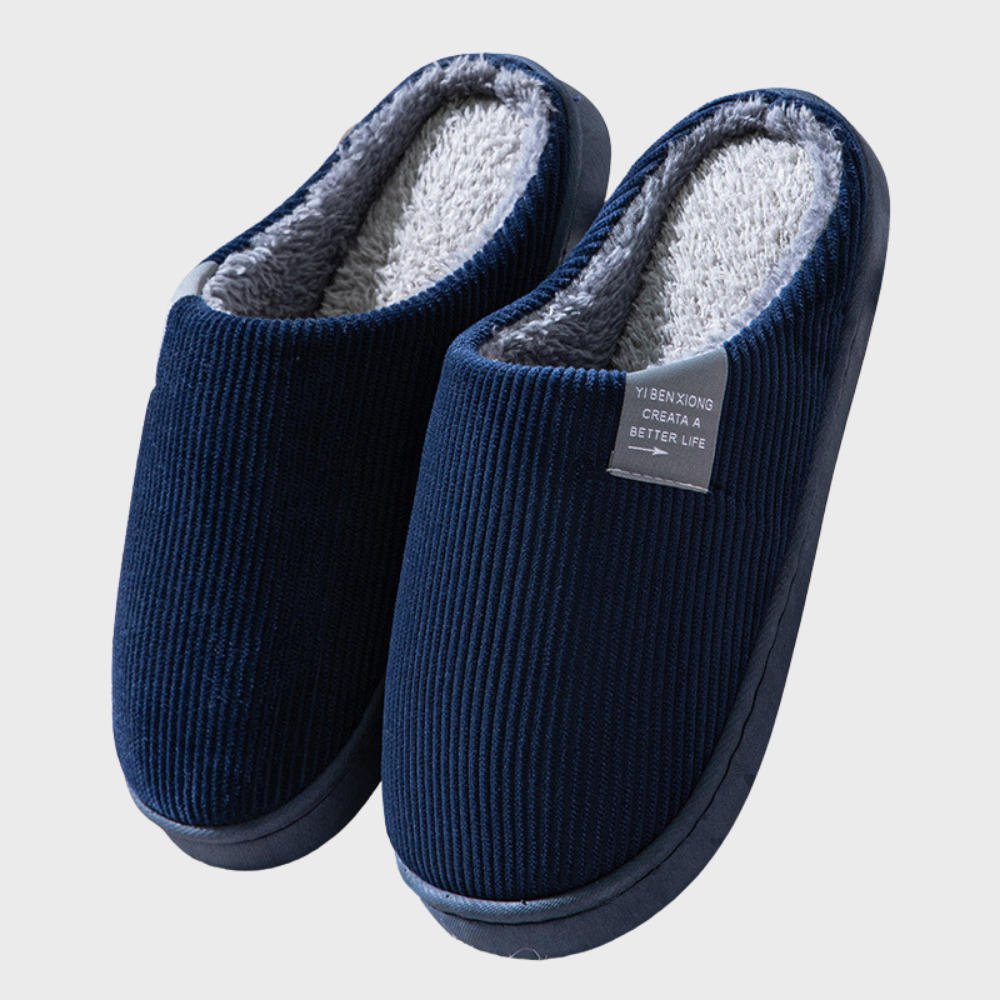Mules femme en velours côtelé