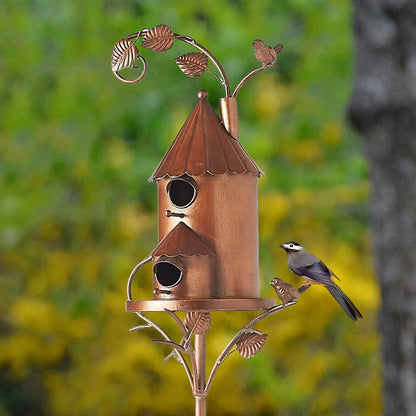 Nichoir élégant sur piquet pour jardin et terrasse