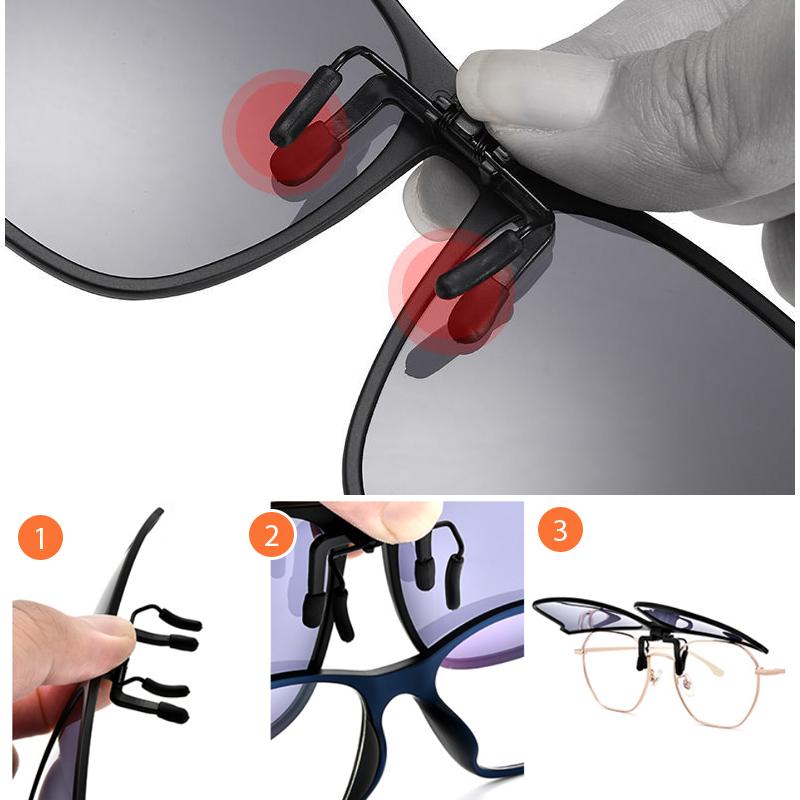 Nouvelles lunettes de soleil à clipser relevables polarisées