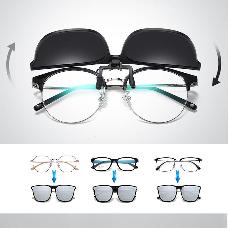 Nouvelles lunettes de soleil à clipser relevables polarisées