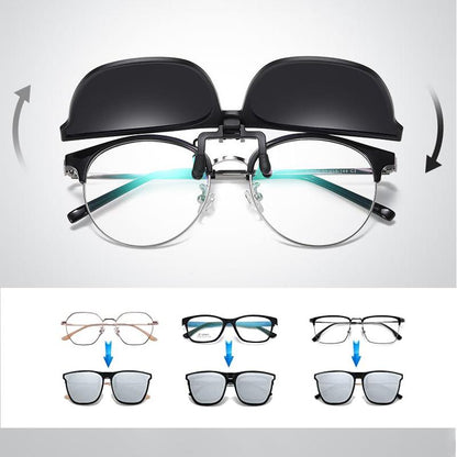 Nouvelles lunettes de soleil à clipser relevables polarisées