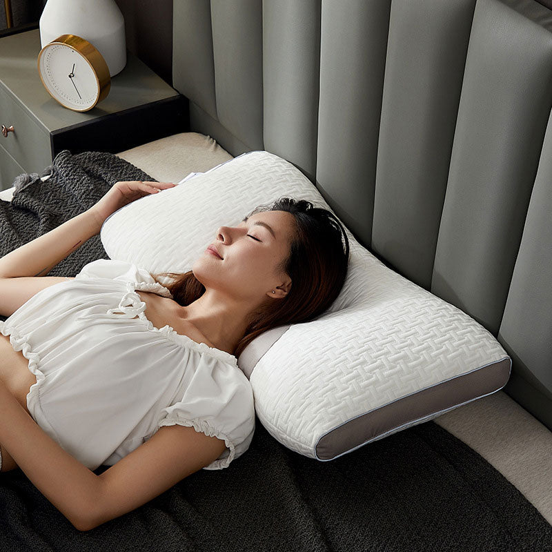 Oreiller hybride pour dormeurs sur le dos et sur le côté – soutien de la nuque et des épaules