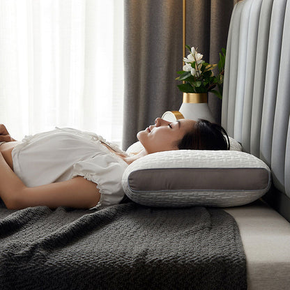 Oreiller hybride pour dormeurs sur le dos et sur le côté – soutien de la nuque et des épaules