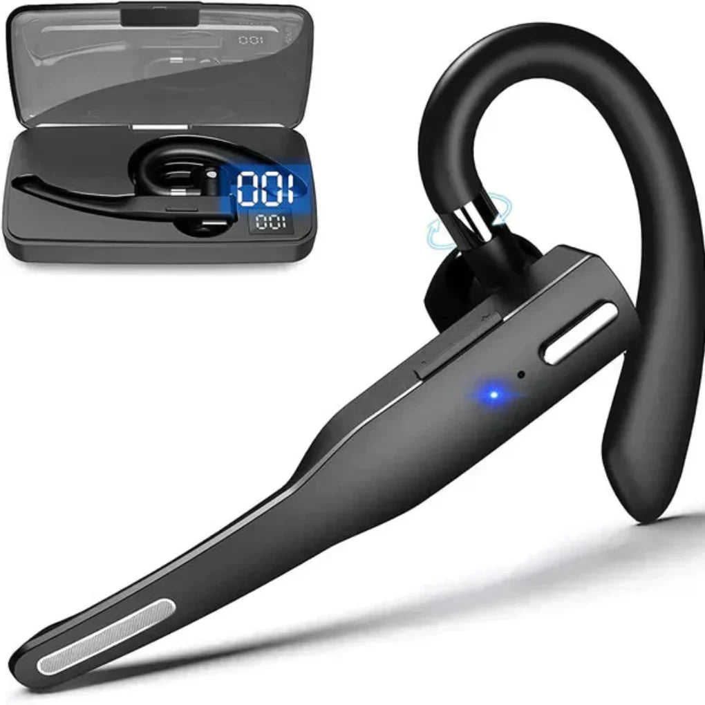 Oreillette Bluetooth 5.1 à contour d’oreille, réduction du bruit