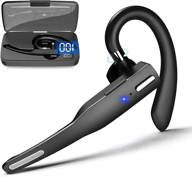 Oreillette Bluetooth 5.1 à contour d’oreille, réduction du bruit