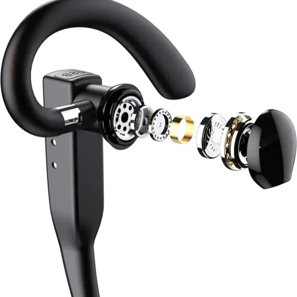 Oreillette Bluetooth 5.1 à contour d’oreille, réduction du bruit