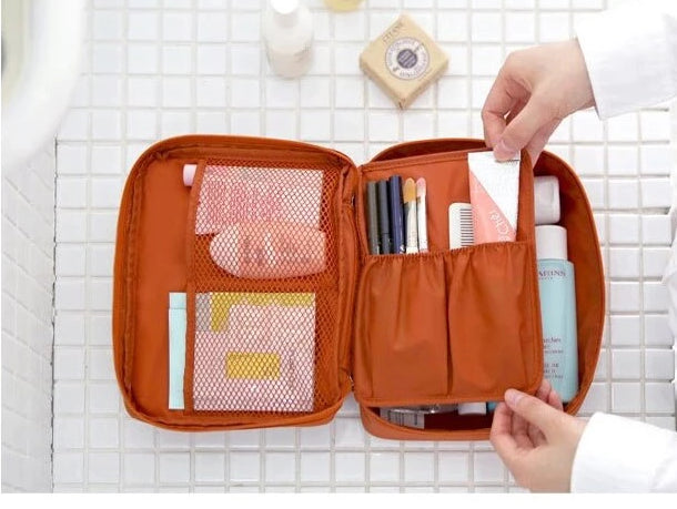 Organisateur de maquillage de voyage compact et imperméable