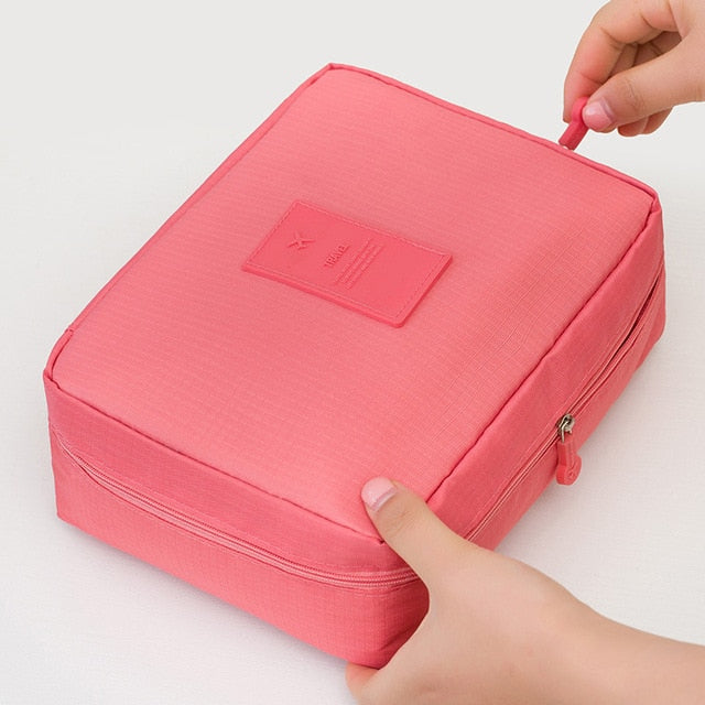 Organisateur de maquillage de voyage compact et imperméable