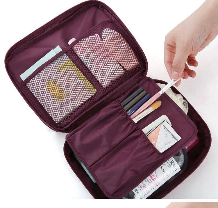 Organisateur de maquillage de voyage compact et imperméable
