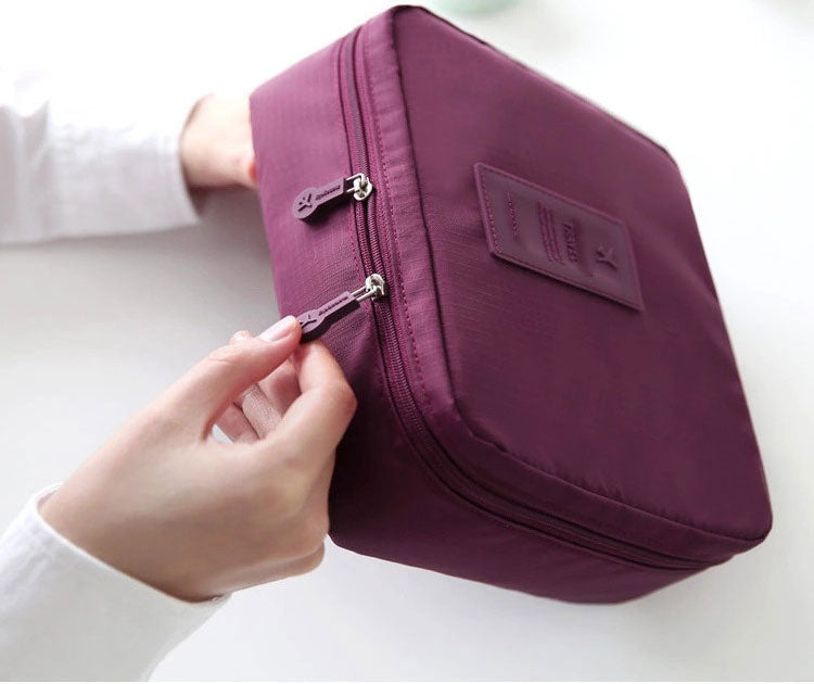Organisateur de maquillage de voyage compact et imperméable