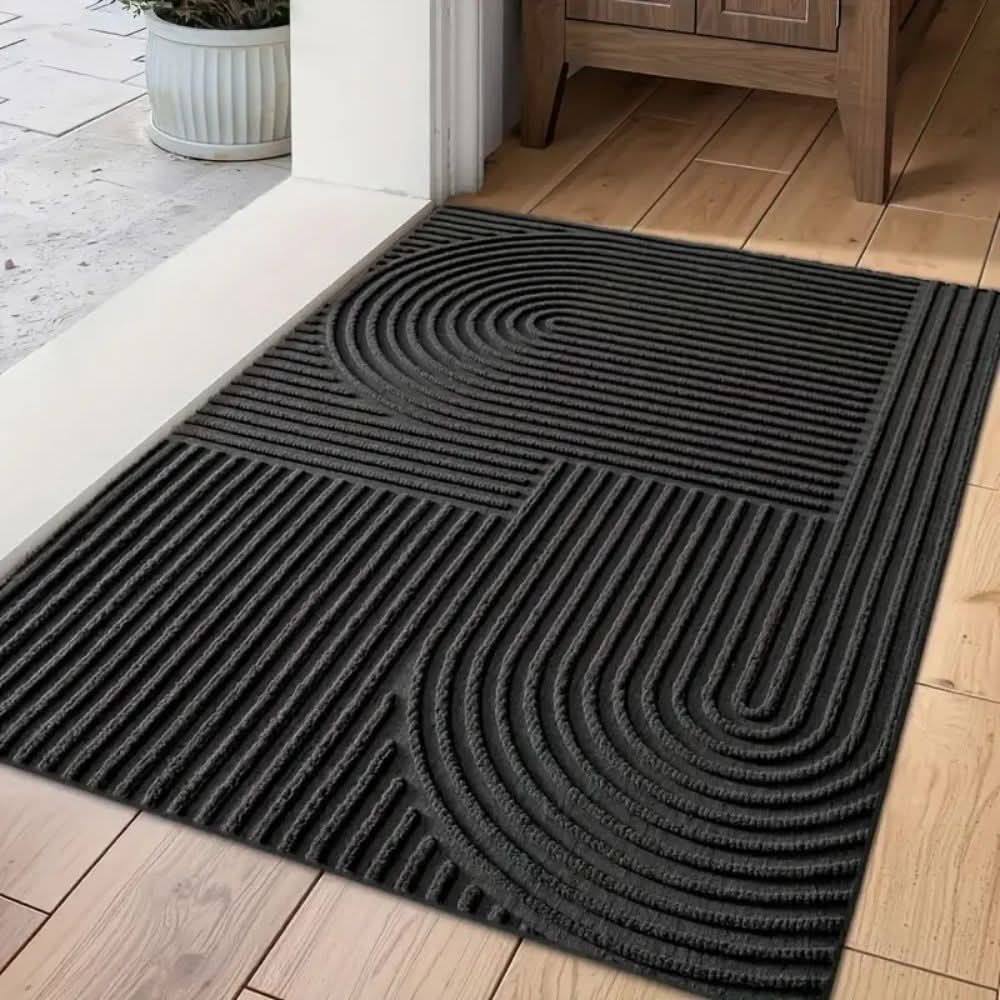 Paillasson d’entrée à motif ondulé - lavable et absorbant