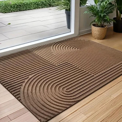Paillasson d’entrée à motif ondulé - lavable et absorbant