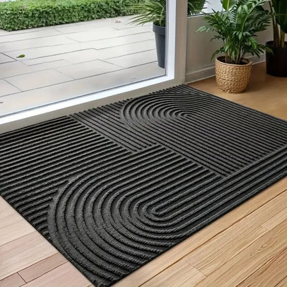 Paillasson d’entrée à motif ondulé - lavable et absorbant