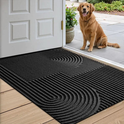 Paillasson d’entrée à motif ondulé - lavable et absorbant
