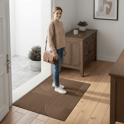 Paillasson d’entrée à motif ondulé - lavable et absorbant