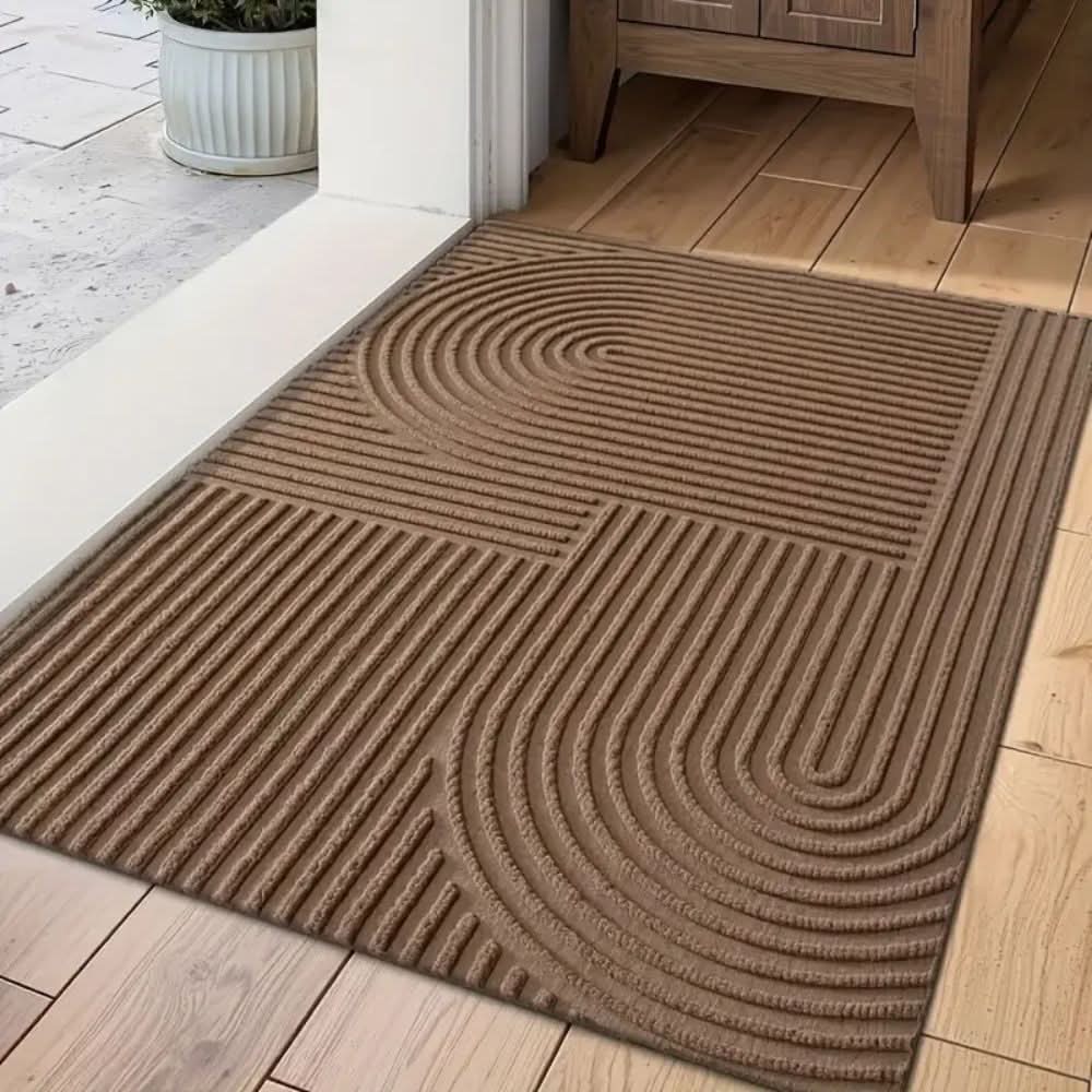 Paillasson d’entrée à motif ondulé - lavable et absorbant