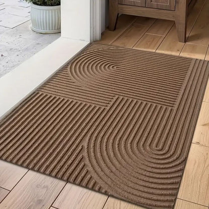 Paillasson d’entrée à motif ondulé - lavable et absorbant
