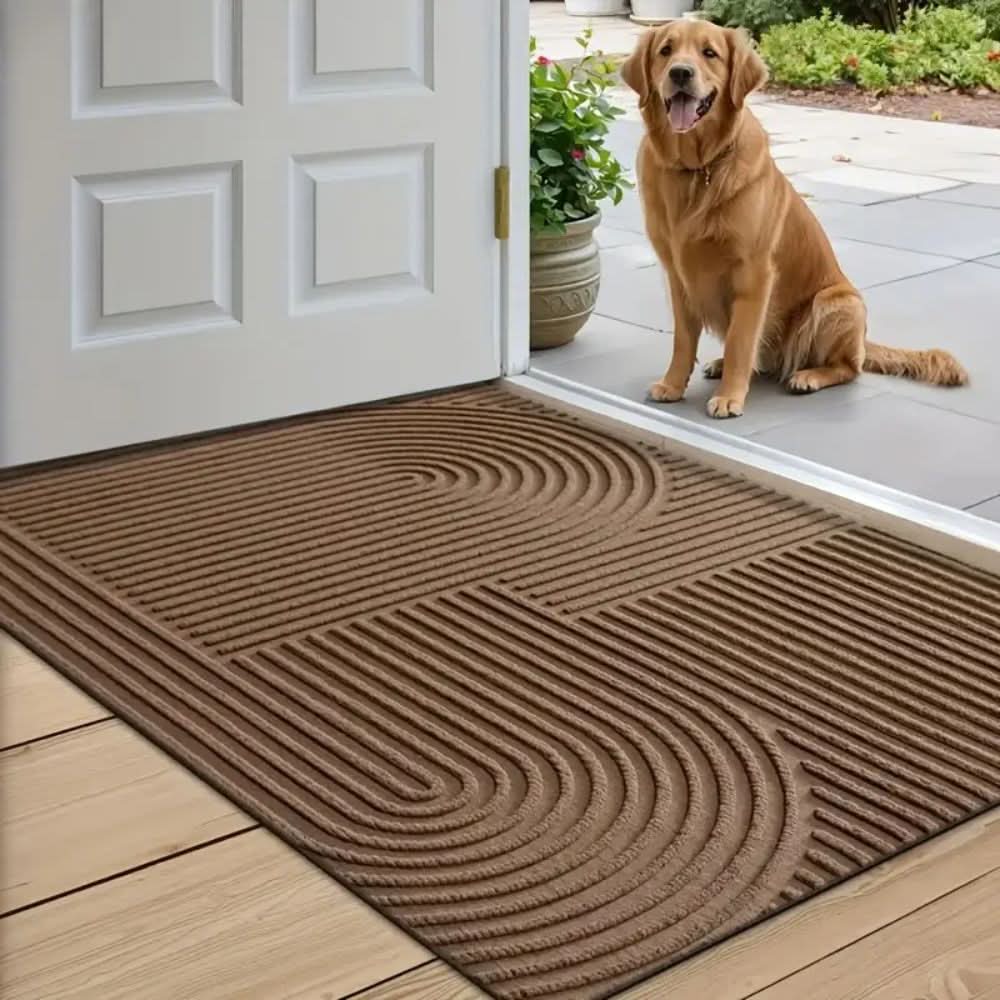 Paillasson d’entrée à motif ondulé - lavable et absorbant