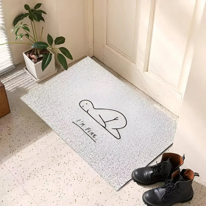 Paillasson smiley - tapis d'entrée antidérapant - tapis intérieur/extérieur ludique