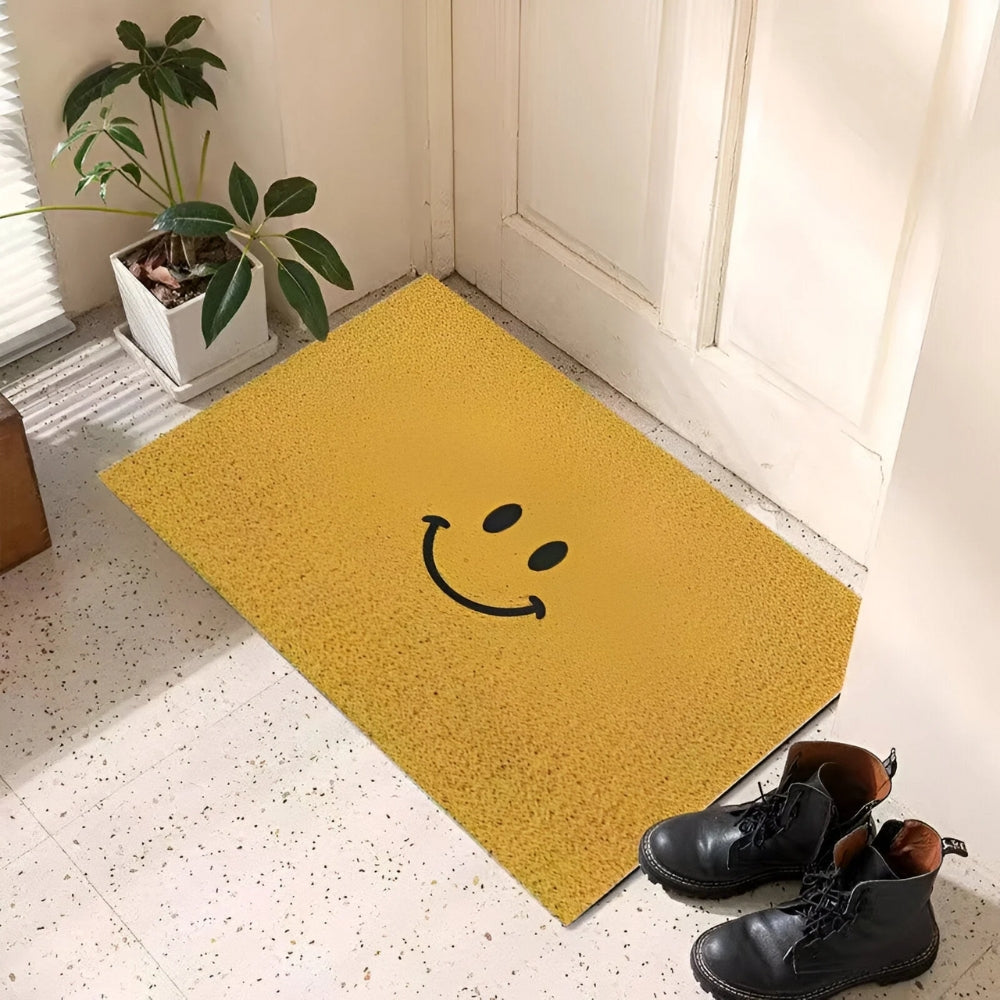 Paillasson smiley - tapis d'entrée antidérapant - tapis intérieur/extérieur ludique