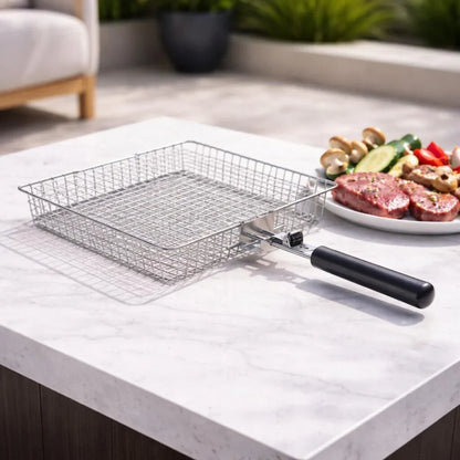 Panier à griller en acier inoxydable | répartition uniforme de la chaleur