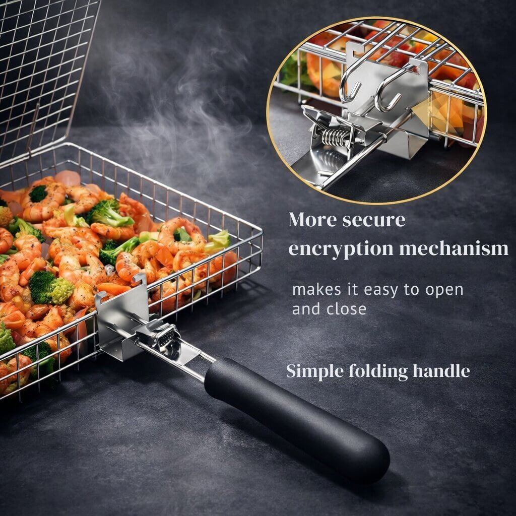 Panier à griller en acier inoxydable | répartition uniforme de la chaleur