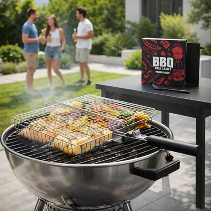 Panier à griller en acier inoxydable | répartition uniforme de la chaleur
