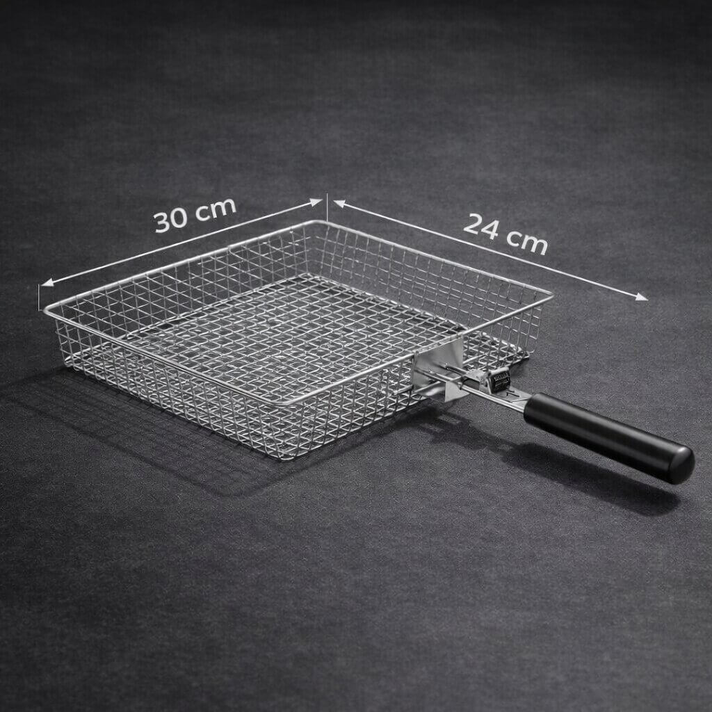 Panier à griller en acier inoxydable | répartition uniforme de la chaleur